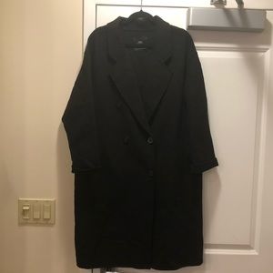 Zara Outerwear Long Wool Coat Size Large